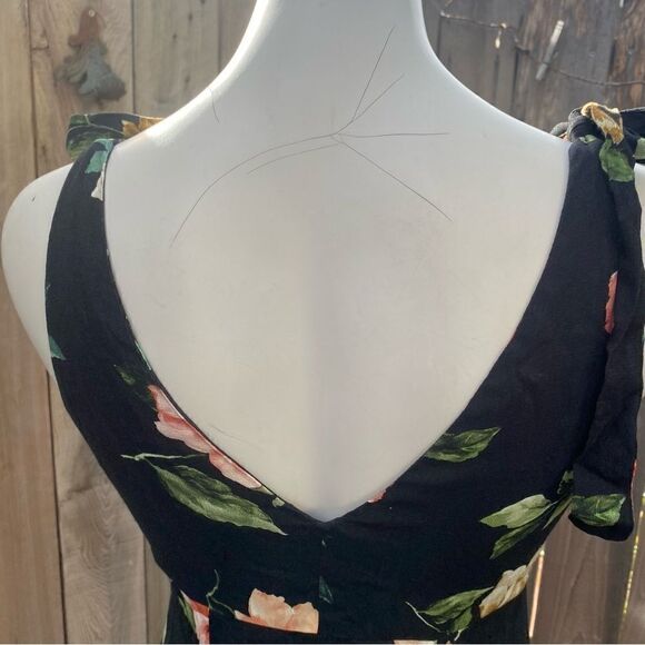 Mango Floral bow dress size 2 - Picture 9 of 12